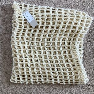 Cream infinity knit scarf